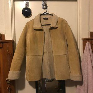 Guess Tan Seude & Shearling Jacket